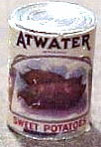 Dollhouse Miniature Atwater Sweet Potatoes (1Lb Can)
